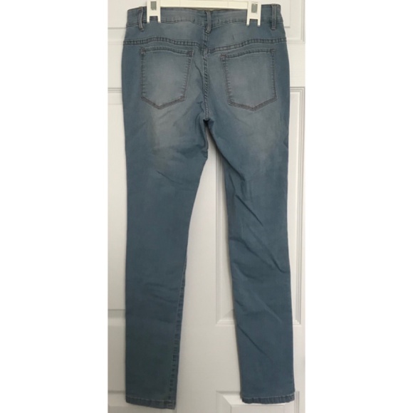 Y2K BRAZIL Skinny Jeans Denim Low Rise M Fit Light Blue Faded - Picture 2 of 12
